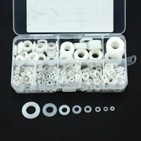 500pcsbox m2 m2 5 m3 m4 m5 m6 m8 m10 white black plastic nylon flat washer plane spacer insulation gasket ring for screw