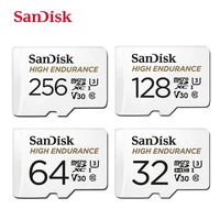 sandisk high endurance video monitoring tf card 32gb 64gb 128gb 256gb microsd card sdhcsdxc class10 40mbs for car phone memory