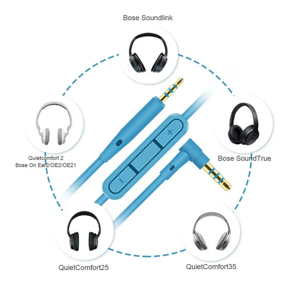 Сменный удлинитель для аудиокабеля Sereo музыкальный шнур Bose QuietComfort тихий Comofort QC 25