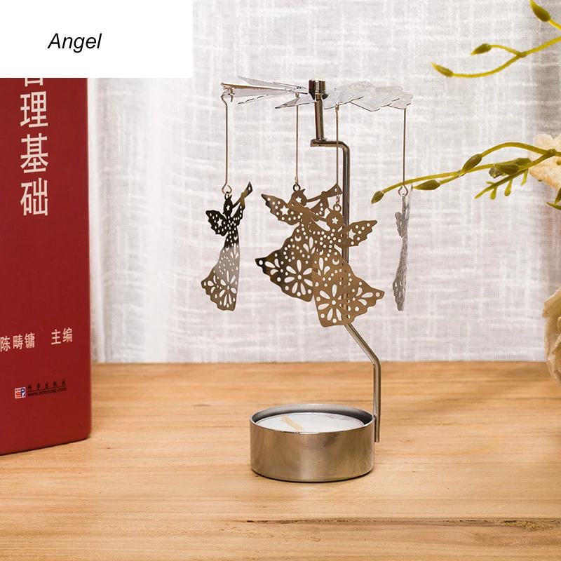 Вращающиеся фоновые домашний декоративный подсвечник с подвесными фигурки