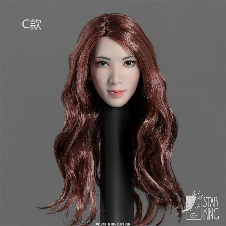

In Stock StarKingToys SK001C 1/6 Scale Asian Beauty Lin Chi-ling Head Carving Fit 12" Pale Figure Body