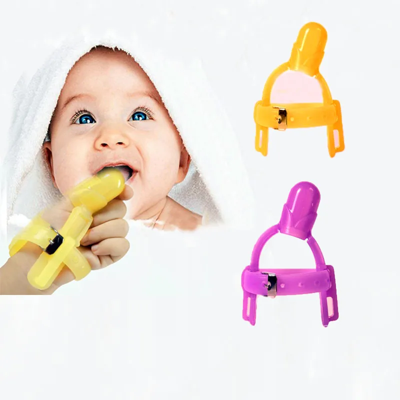 

3 Color Non-Toxic Silicone Baby Children Finger Guard Stop Sucking Thumb Bracelet