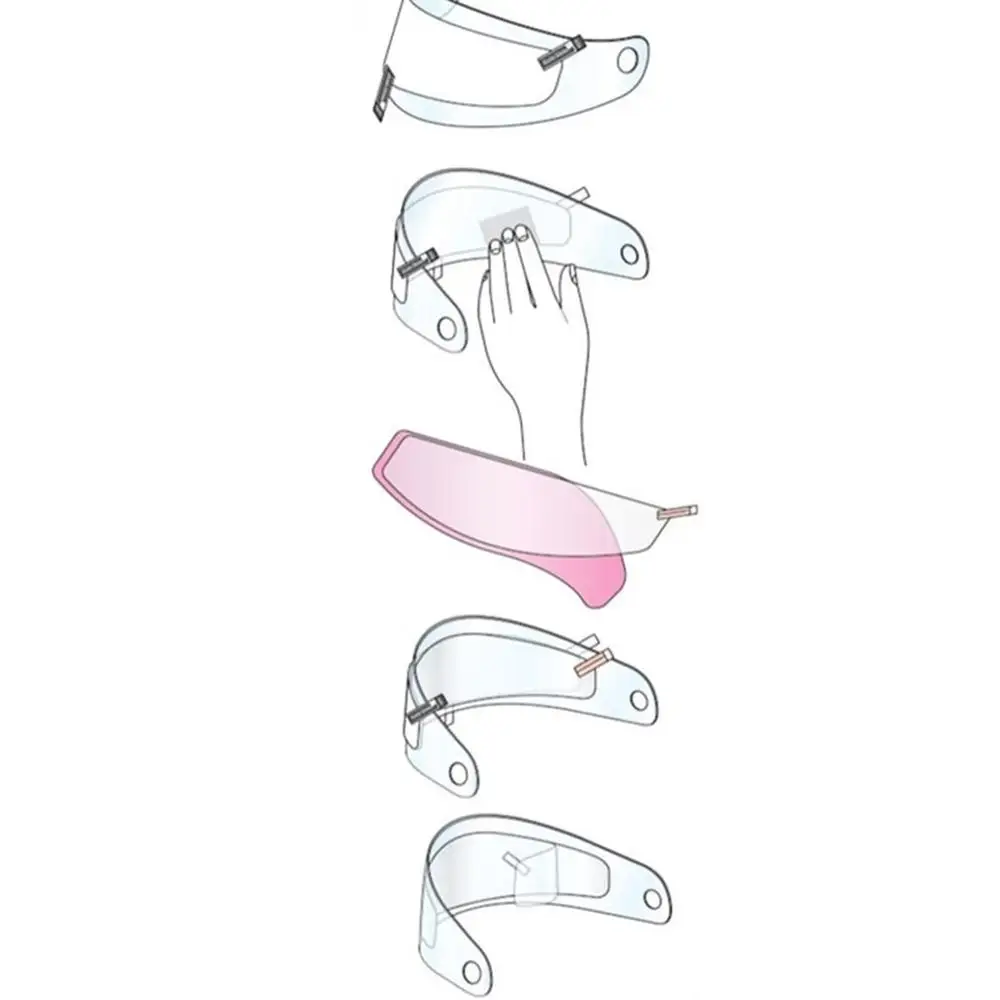 

Motorcycle Transparent Visor Film UV Resistance Rainproof Anti-Fog Helmet Lens Film For Motorbike Helmet Shield