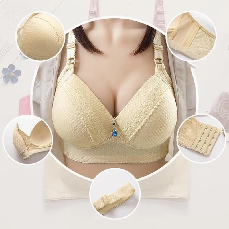 

Женские хлопковые бюстгальтеры с пряжкой сзади без косточек, женское нижнее белье, расширенные плечевые ремни, удобные черные бюстгальтеры...