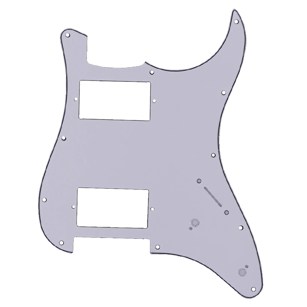 

HH 11-Hole Electric Guitar Pickguard Pick Guard Scratch Plate for ST/Sq Style Guitar Parts 3Ply White