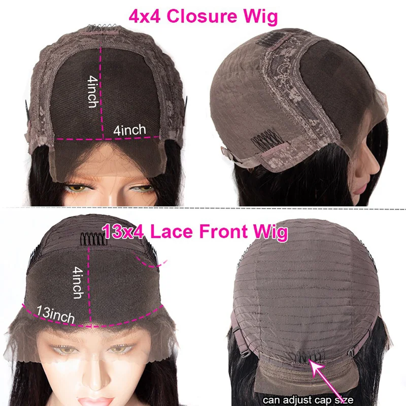 

Nicelight Indian Remy Hair Wig Pre-Plucked Hairline Lace Wig Water Wave Lace Closure Wigs For Women Lace Front Human Hair Wigs