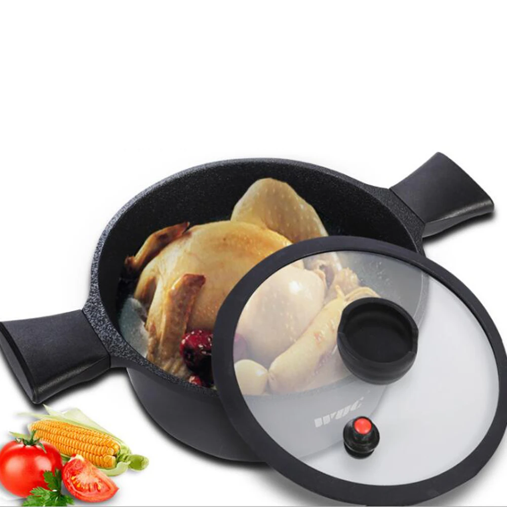 Новый суповый горшок кастрюля с крышкой овощная антипригарным покрытием