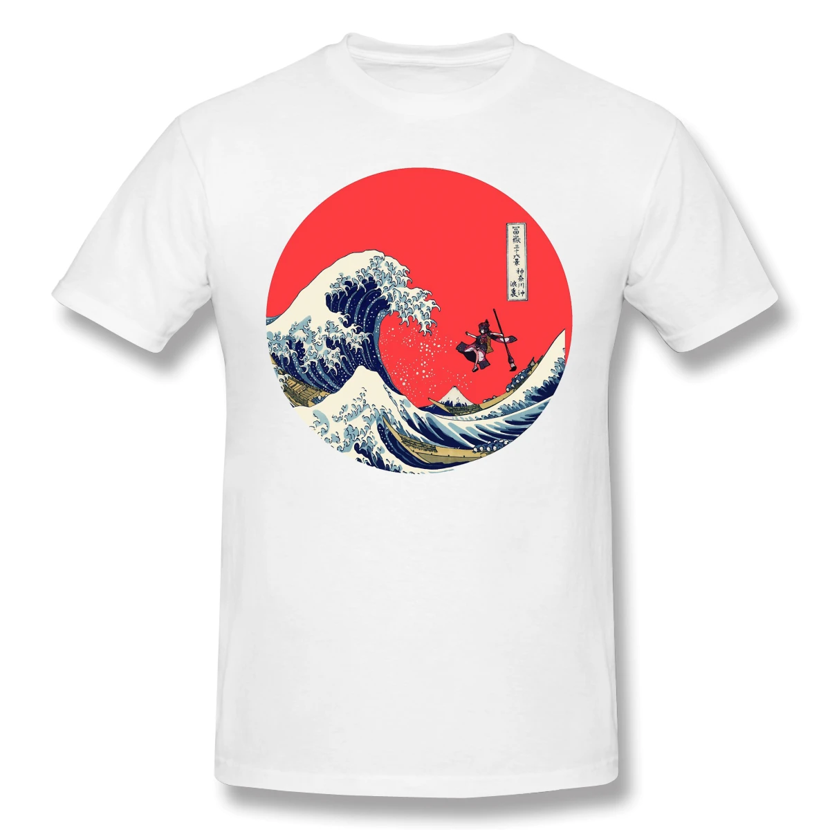 Kanagawa Hokusai черная футболка fate Grand Order homme Футболки с коротким рукавом | Мужская