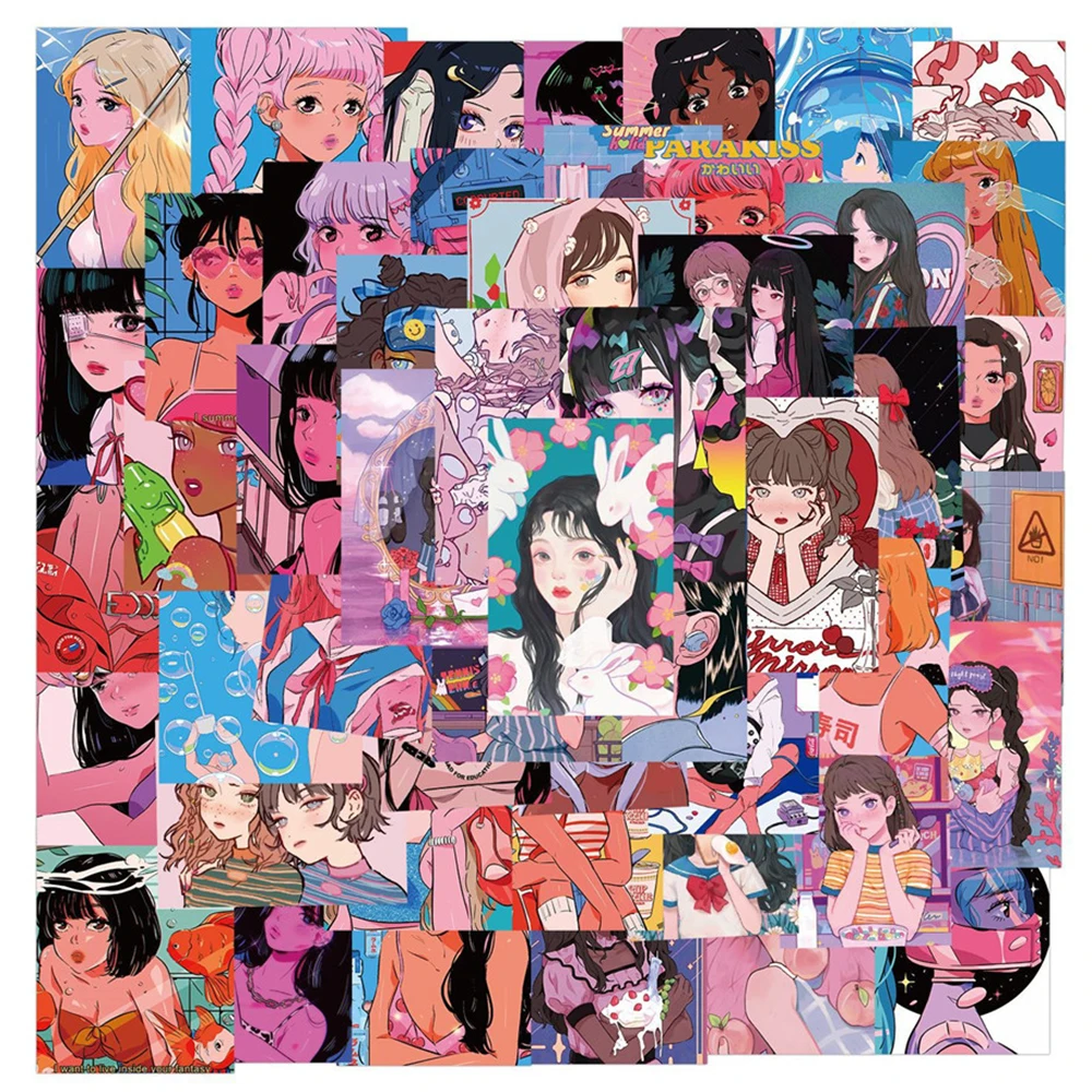 50 шт. девушка наклейки на стену для блокноты канцелярские товары рукоделия