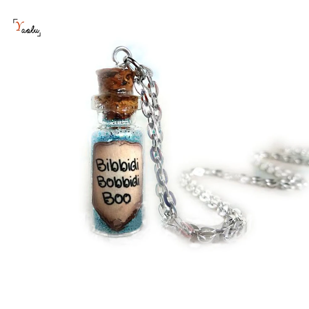 Бибиди Bobbidi Boo Cinderella волшебное Женское Ожерелье Фея крестная подвеска блестящая