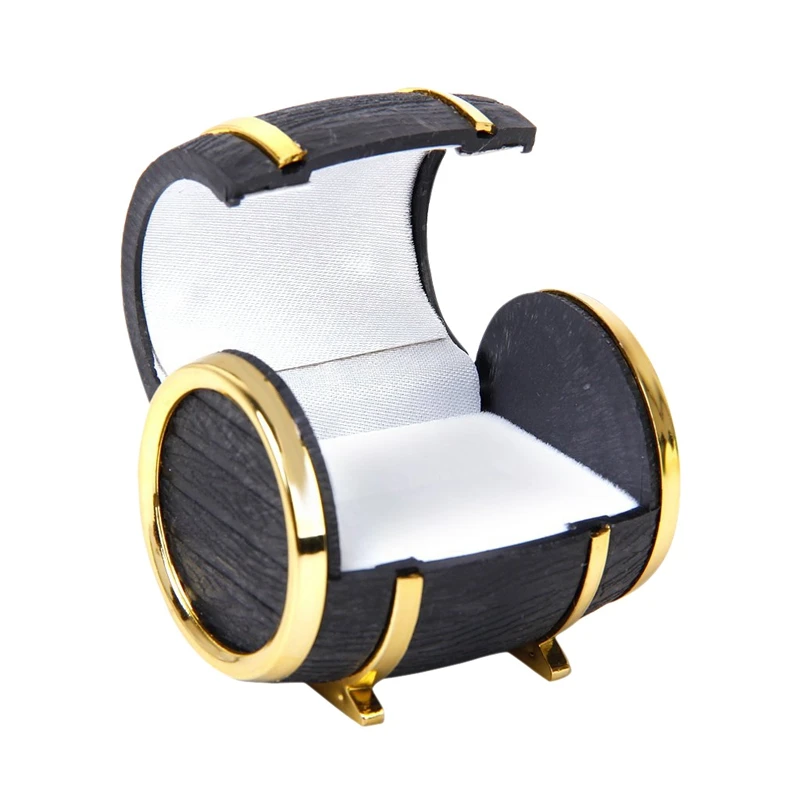 Box of ring earrings Linda box jewelry box in the shape of barrel of beer