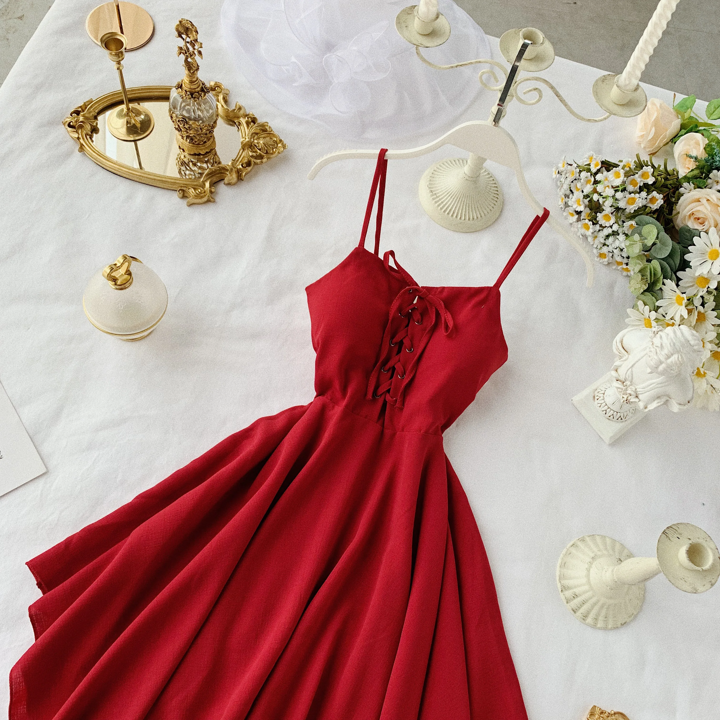 2019 Новая модная женская одежда для взрослых французское платье летние