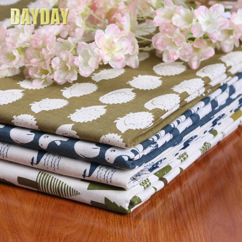 

Linen Fabric Cloth Printed Cotton Curtain tablecloth Cotton Cloth For DIY Quilting & Sewing Placemat,Bags Material 150*100cm