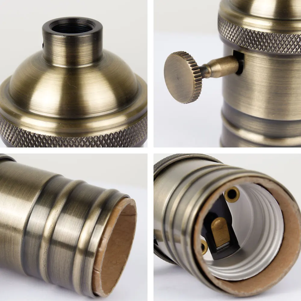 

Vintage Edison Lamp Base Fitting E27 Socket DIY Led Bulb Holder Lighting Accessories Retro Pendant Fitting Bulb Socket Lamp Base
