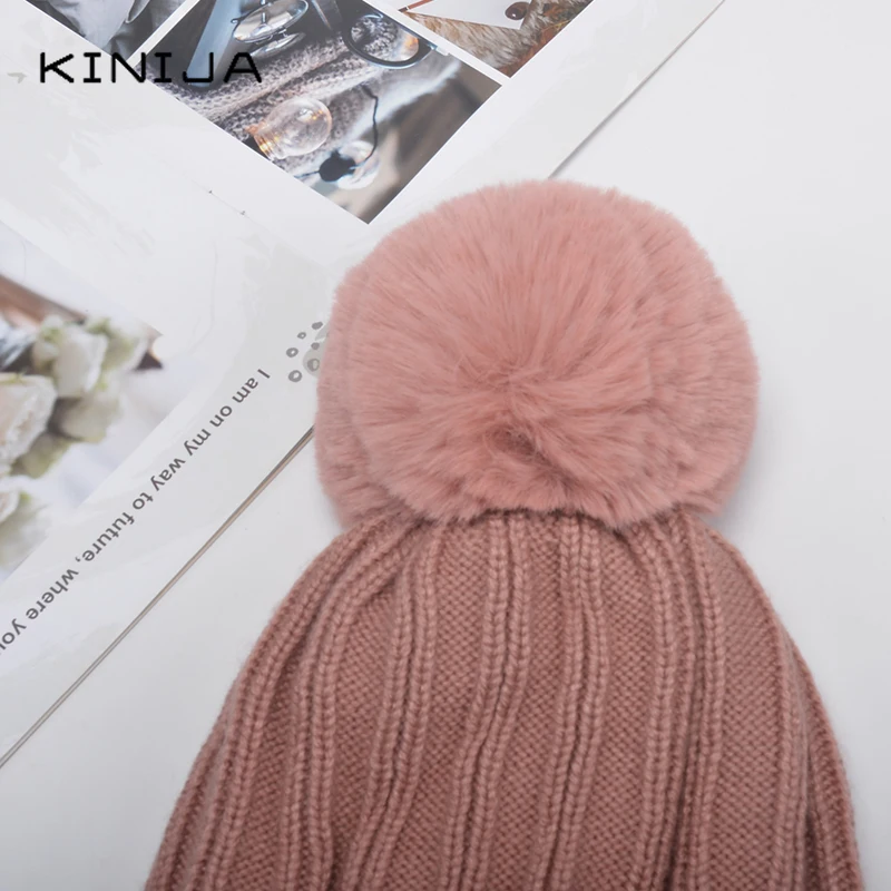 Женский Теплый вязаный пуловер шапка плюшевая и утолщенная вязаная с защитой