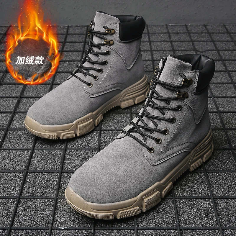 High Quality Fashion Winter Men's Martin Boots Warm Working Lace Up Desert Round Toe Top Shoes YGd-M2805 | Спорт и развлечения