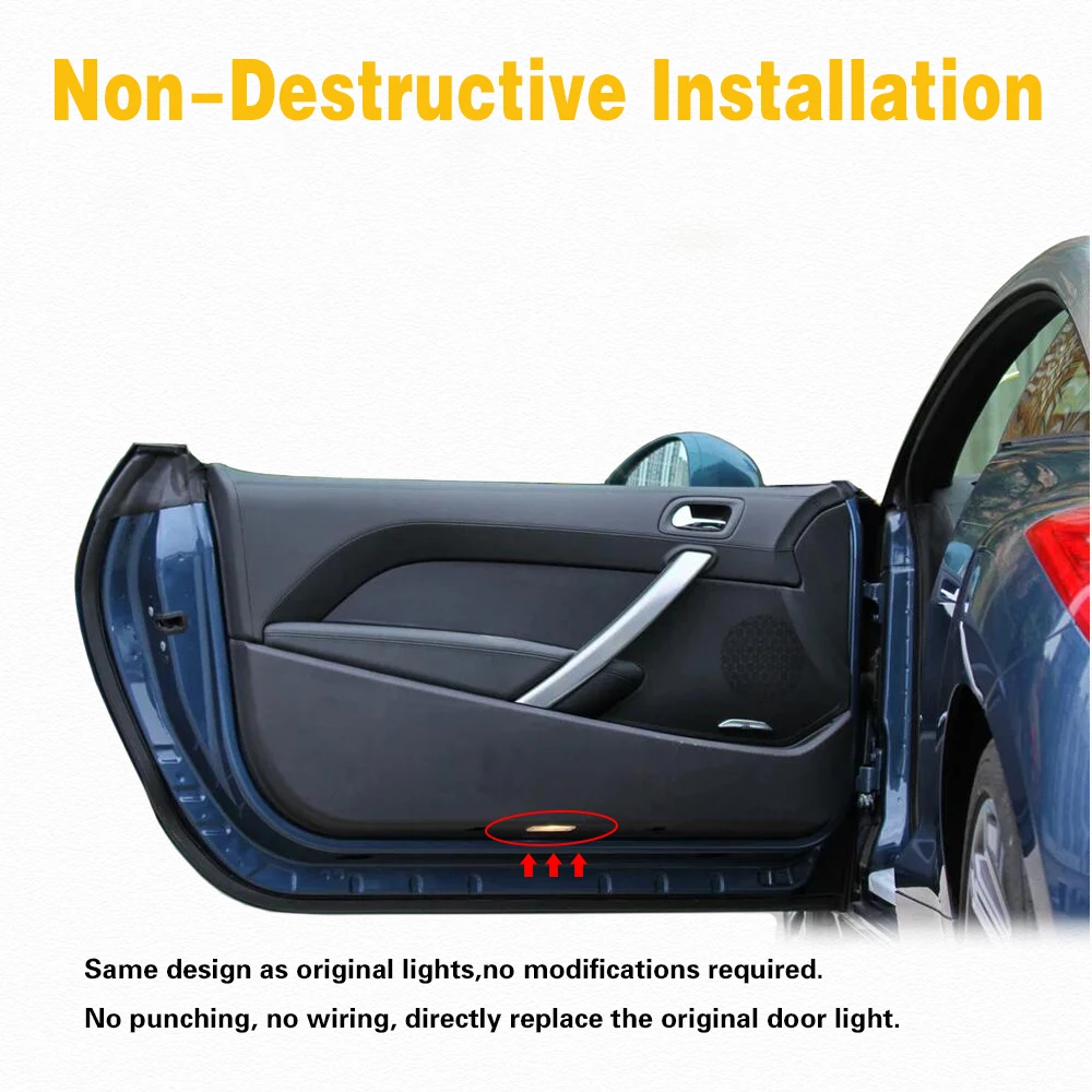 2X LED 3D проектор логотипа автомобиля приветственная дверь Призрак светильник для