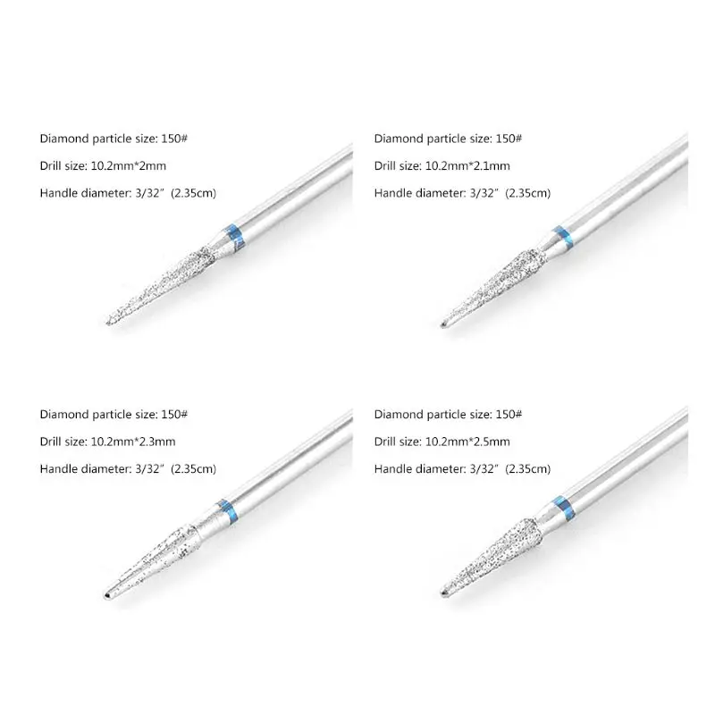 

Nail Art Stainless Steel Drill Bit Cuticle Clean Pedicure Manicure Electric Mills Burr Grinder Tool DIY Polished Tool D261