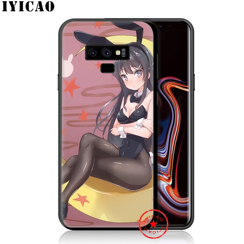 IYICAO Bunny Cute Girl Anime Soft Case for Samsung Galaxy S10e S10 S9 S8 Plus S6 S7 Edge Note 10 9 8 TPU |