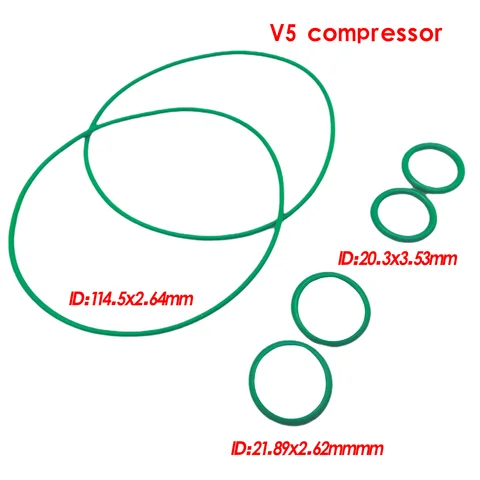 Комплект уплотнительных колец для компрессора HNBR V5, резиновое уплотнительное кольцо 21,89x2,62 ММ * 2 и x мм переменного тока, 10 шт., бесплатная доставка