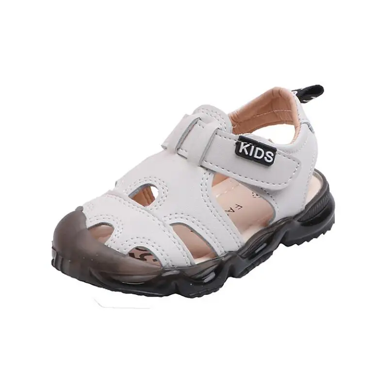 

2021 Summer Kids Pu Leather Sandals Baby Girls Casual Shoes Children Beach Sandals Boys Brand Black Shoes Fashion Sport Sandals