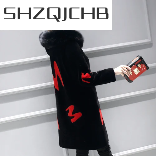 

SHZQ модное женское пальто из овчины 2021 длинное пальто из натурального меха женская зимняя теплая куртка шерстяная кашемировая верхняя одежд...