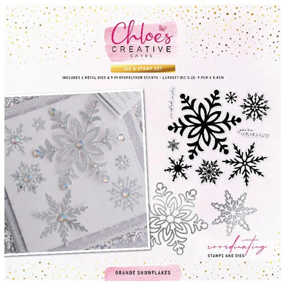 

2021 Hot Sale Diy Making Big Snow Metal Cutting Dies and Stamp Set Scrapbook Album Gift Embossing Craft Supplies Decoration