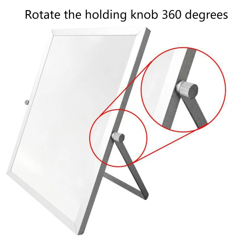 

Small Dr y Erase White Board Magnetic Desktop Whiteboard 10"X10" Double-Sided Mini White Board Easel for Kids