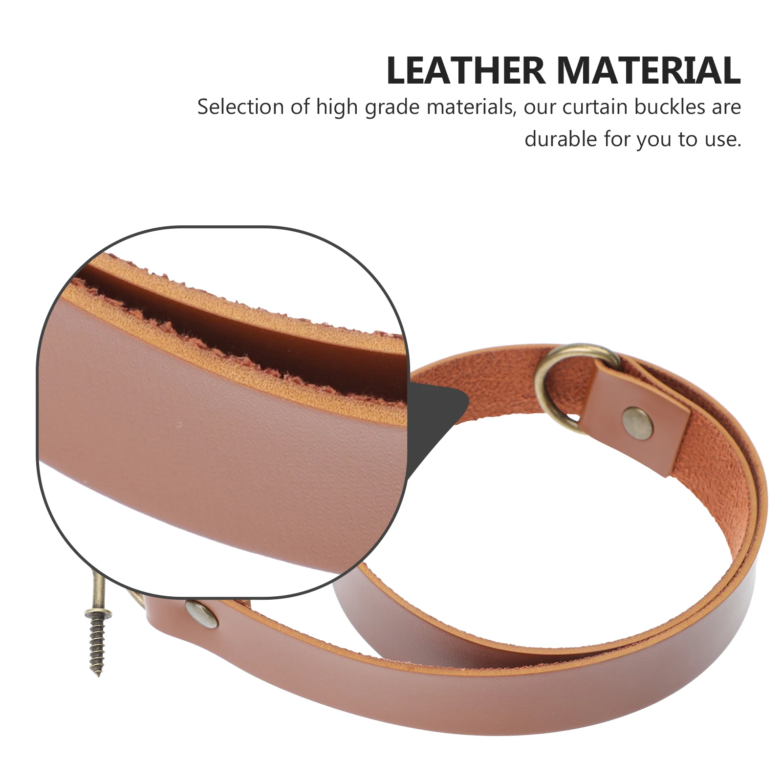 2Sets Leather Curtain Buckles Decorative Fixing Tools | Дом и сад