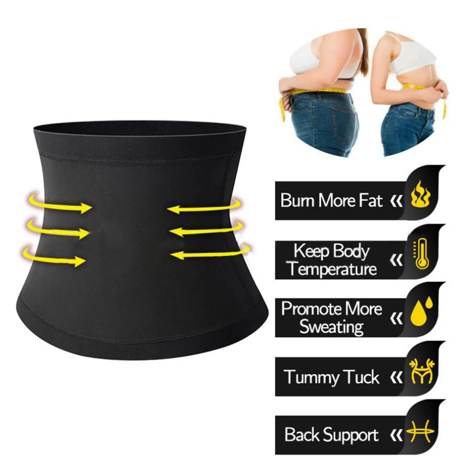 

Dropshipping Women Slimming Vest Body Shaper Abdomen Fat Burning Shapewear Waist Sweat Corset Shapewear Underbust Shaper