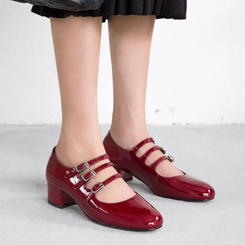 Женские туфли-лодочки из натуральной кожи FITWEE однотонные Клубные Туфли с круглым