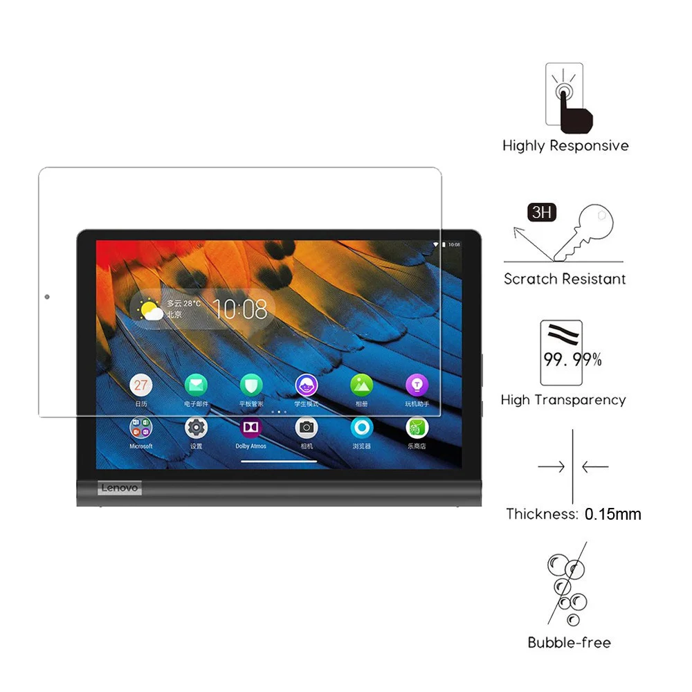 

Пленка пэт для Lenovo YOGA Smart Tab 10,1 Tab 5 YT-X705 YT-X705F Tab5 X705 X705X X705F YT-X705X HD, 3 шт.