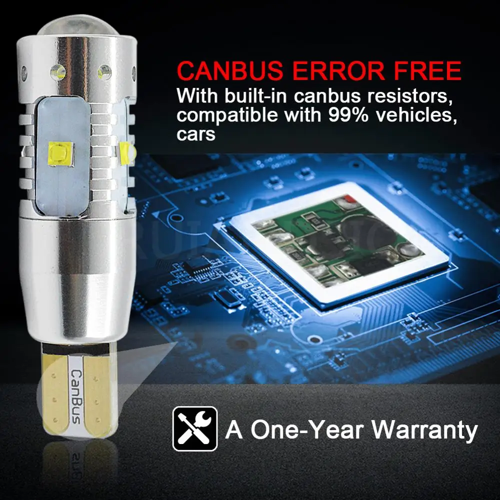 2X 168 192 T10 W5W автомобильный светодиод 6SMD 30 Вт Высокая мощность Canbus безошибочные