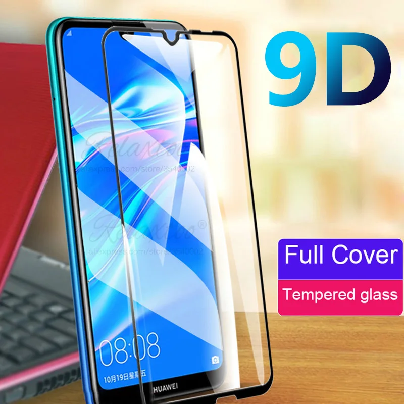 Изогнутое закаленное стекло 9D для Huawei Y5 Y6 Y7 pro Y9 prime 2019 Защита экрана hauwei y 5 6 7 9