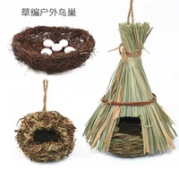 simulation bird cage straw rattan vine nest supplies equipment budgerigar decoration pet animal accessories