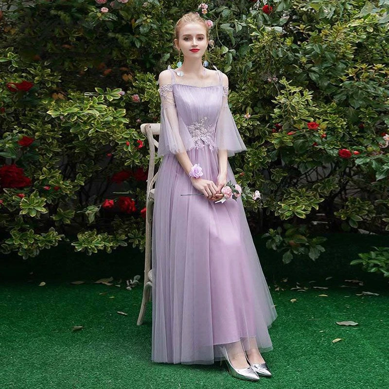 Purple Yarn Skirt Fashion Bridesmaid Gown Qi Pao Women Chinese Evening Dress Cheongsam Modern Oriental Style Party Dresses Qipao |