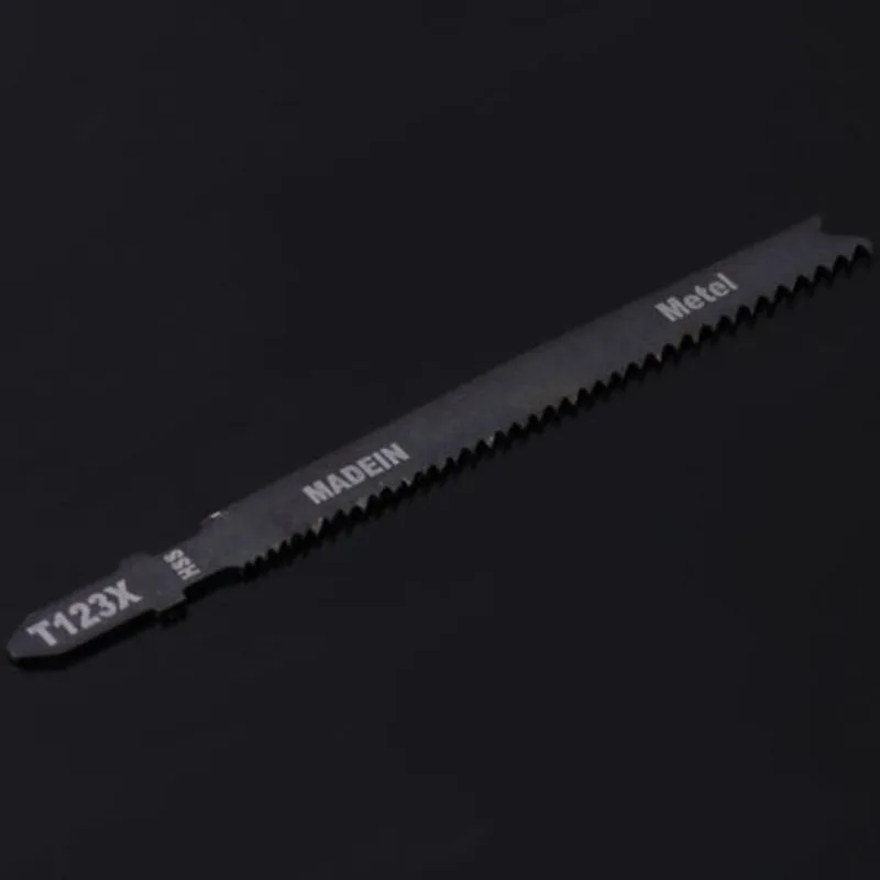 

5x Black Jigsaw Blades Set Teeth Cutting For Jig Saw Metal Plastic Wood Blades