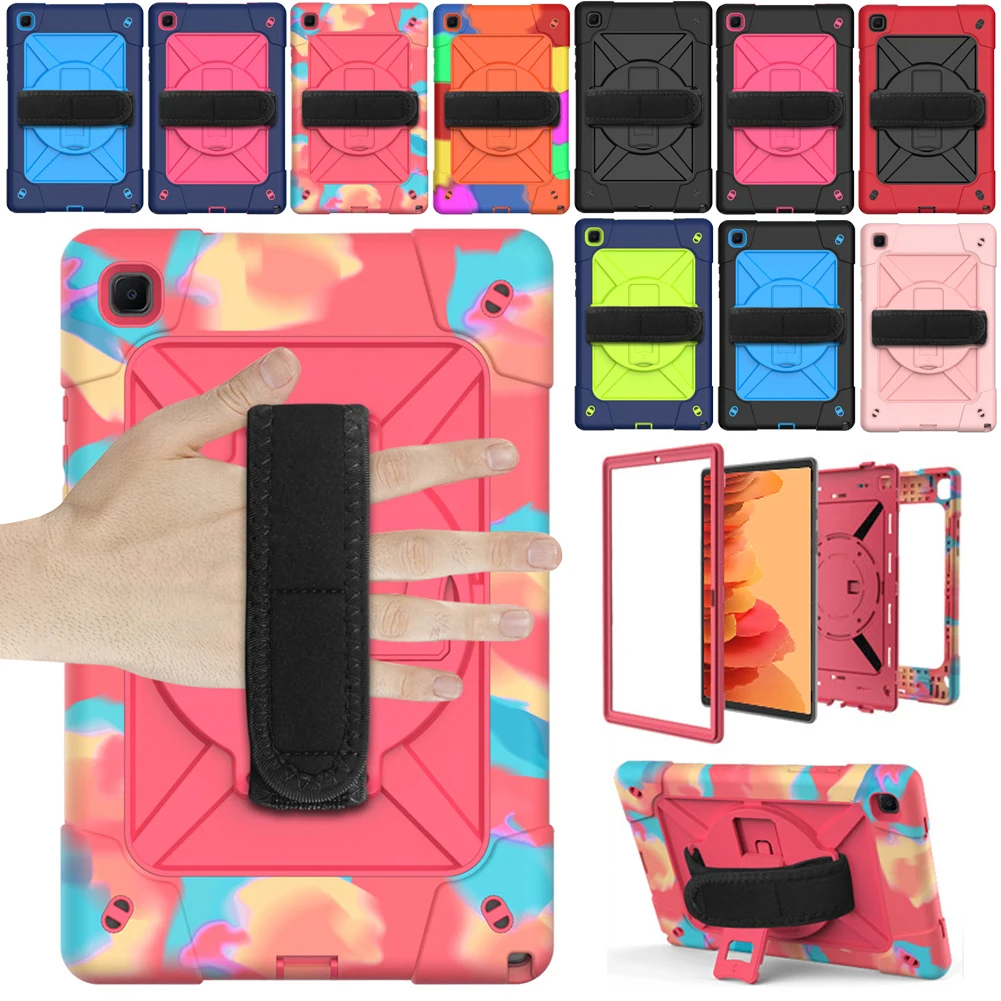 

Чехол с ремешком на руку с поворотом на 360 градусов + плечевой ремень для Samsung Galaxy Tab A7 10,4 дюйма 2020 фотографий T500 T505 чехол для планшета