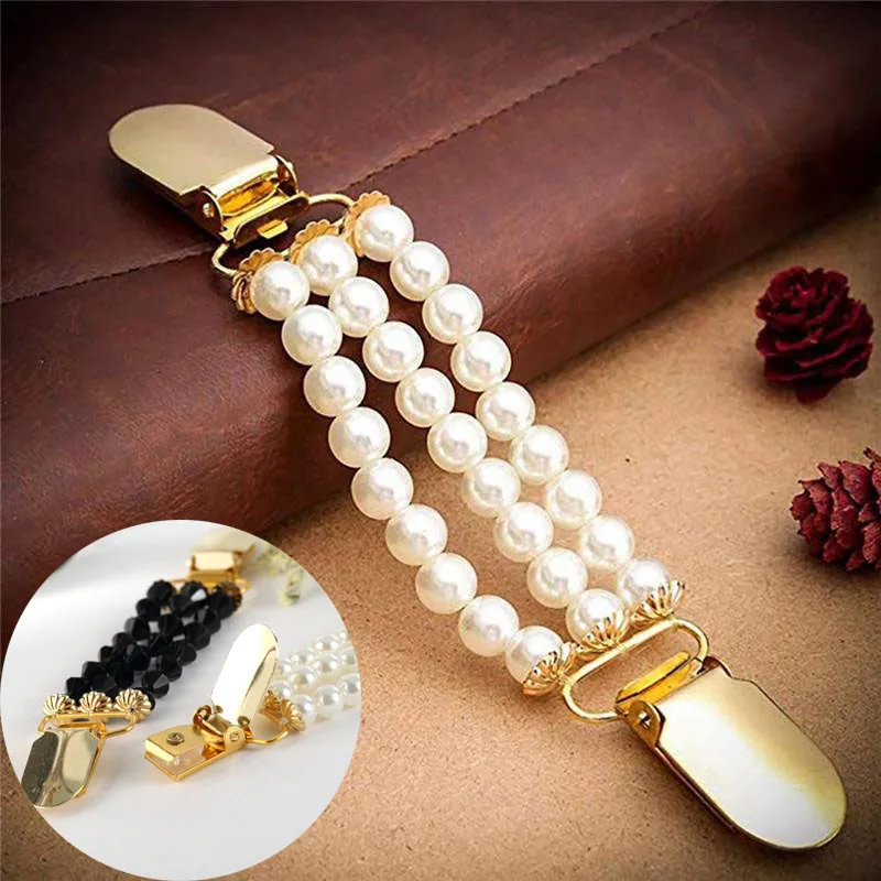 

Collar Clip Imitation Pearl new Sweater scarf Holder Dress Fashion Women