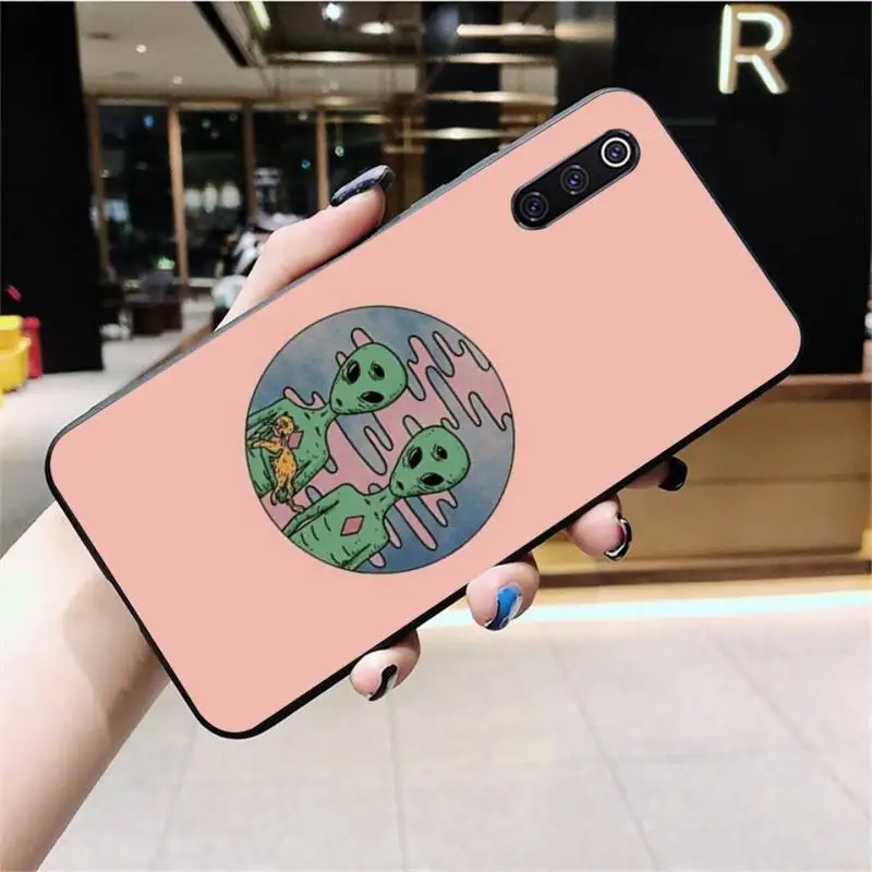 

Cartoon alien space Cover Black Soft Shell Phone Case for Xiaomi Mi10 10Pro 10 lite Mi9 9SE 8SE Pocophone F1 Mi8 Lite