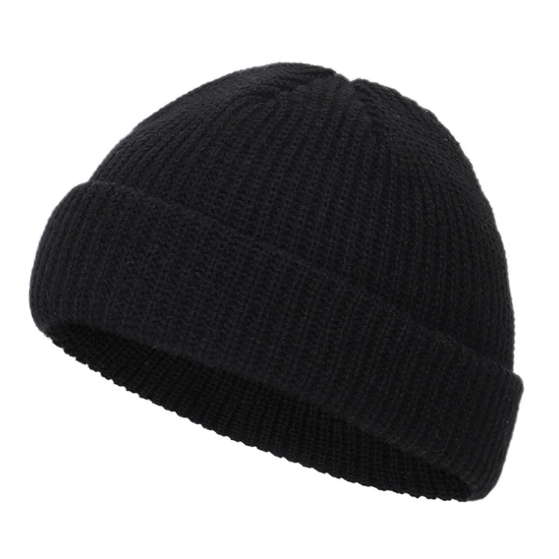 Шапки без полей шапка в стиле хип-хоп с черепом уличная вязаная для женщин и