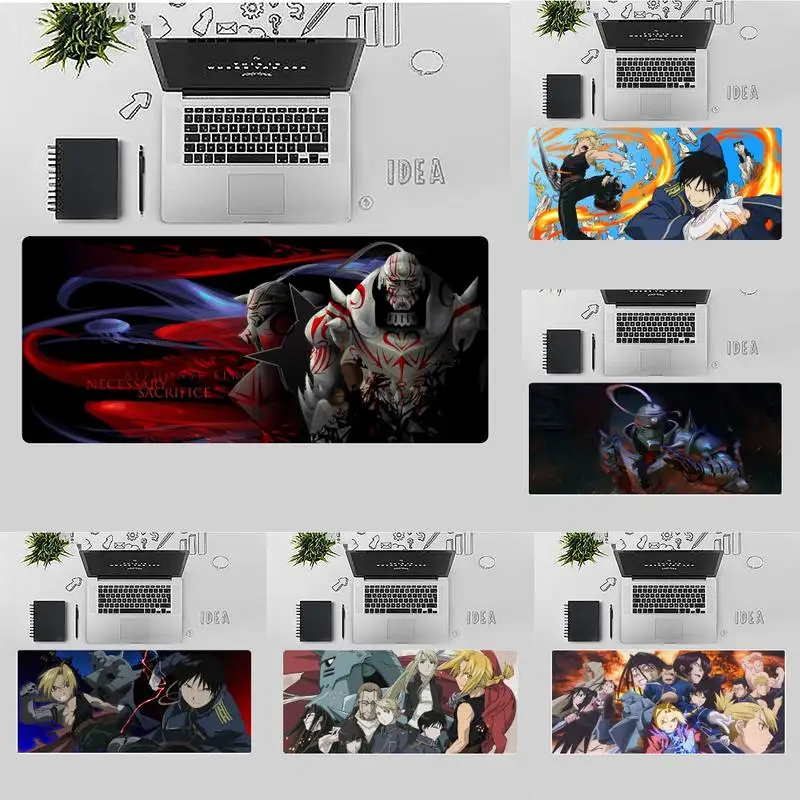 

Аниме «Стальной Алхимик» DIY дизайнерский планшетофон для мыши, настольный игровой большой коврик для мыши, Нескользящая подушка для ноутбу...