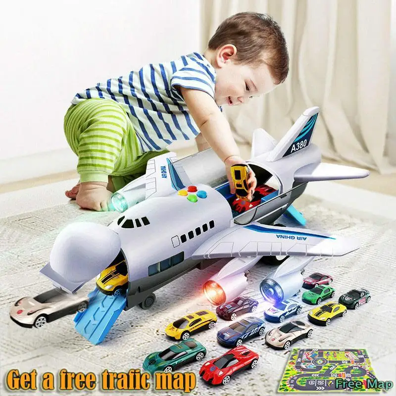 

Инерционная музыкальная история, детский игрушечный самолет, модель пассажирского самолета, детский музыкальный Мигающий игрушечный самолет для раннего развития, обучающая игрушка, самолет