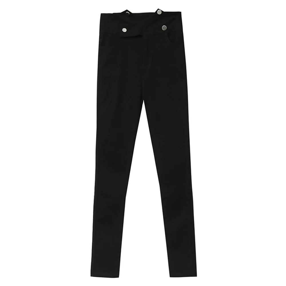 Женские леггинсы с высокой эластичной талией женские брюки корейские черные