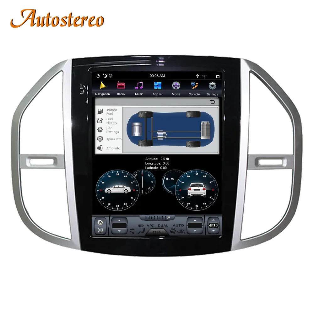 

128GB Android 9 Tesla Style Screen For Mercedes Benz Vito 2016-2020 Car GPS Navigation Head Unit Multimedia Player Radio Stereo