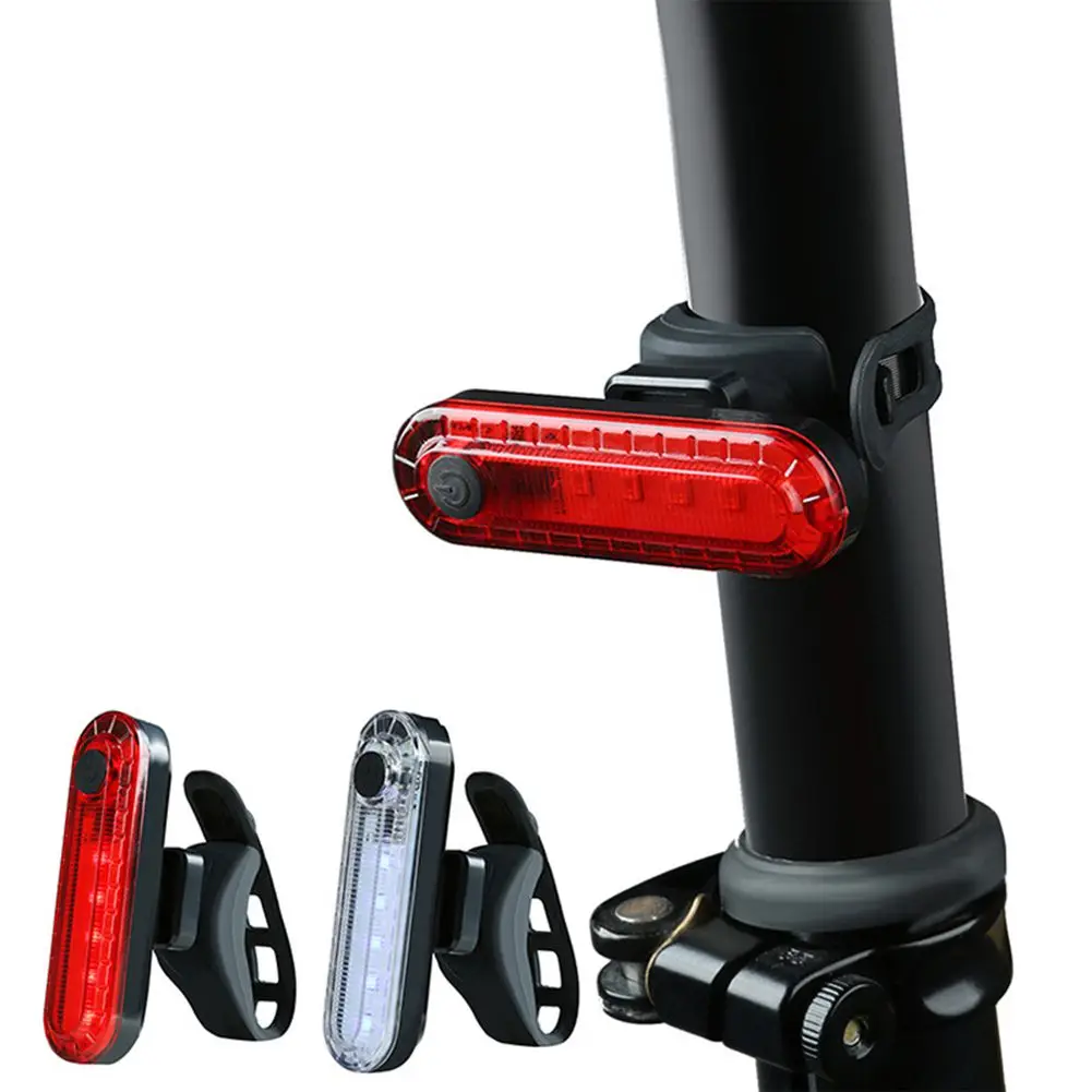 

Bicycle Long Tail Light Outdoor Riding USB Charging COB Highlight Safety Warning Lights Riding Parts