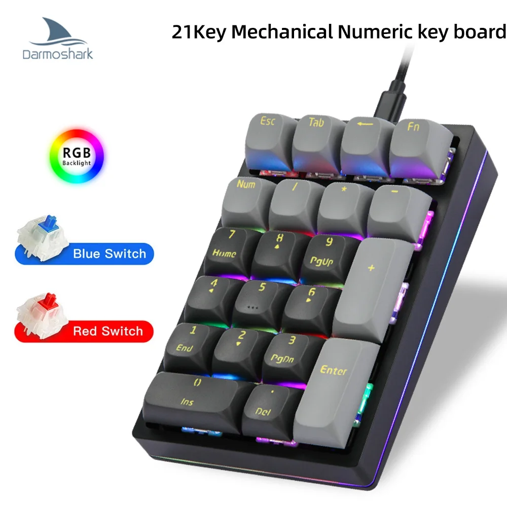 

Motospeed K3 Gateron Switch Professional Gaming Keyboard Mini Keypad Hot Swap Music Game Keyboard Mechanical Keypad for Gamer