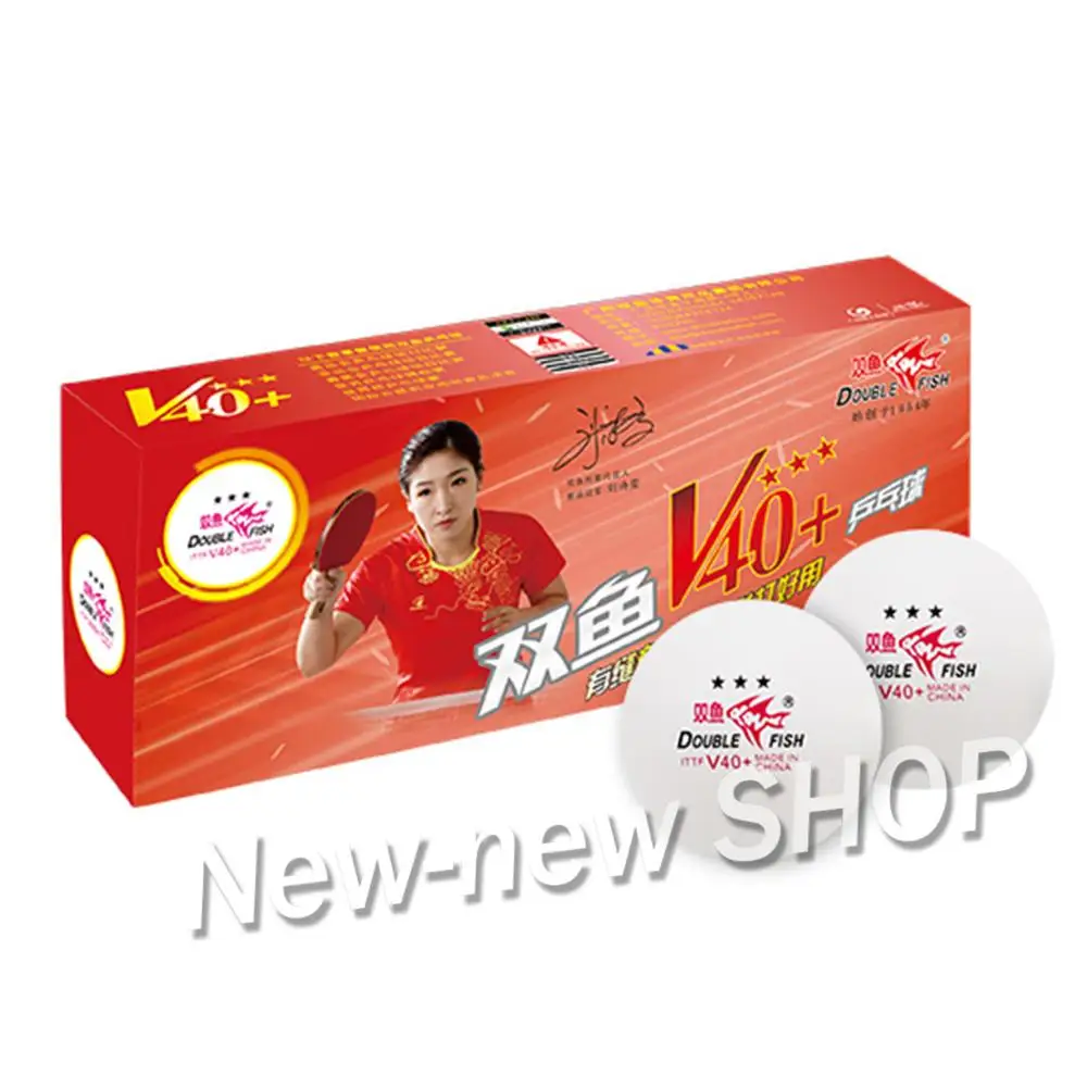 Original Double Fish 3-Star V40+ Table Tennis Balls 40+ New Material Seamed Plastic ABS Ping Pong | Спорт и развлечения