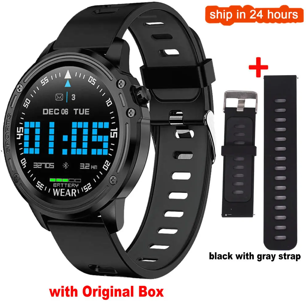 add extra strap L8 мужские умные часы с ЭКГ PPG IP68 Водонепроницаемые часы Reloj Hombre режим SmartWatch кровяное давление сердечный ритм спортивные фитнес-часы - Цвет: add extra strap