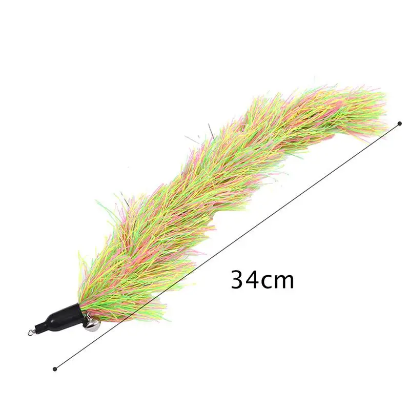 

2Pcs/Lot Colorful Cat Toys Feather Replacement Head Interactive Play Training Feather Refill Cat Wand Gatos Toys Pet Products